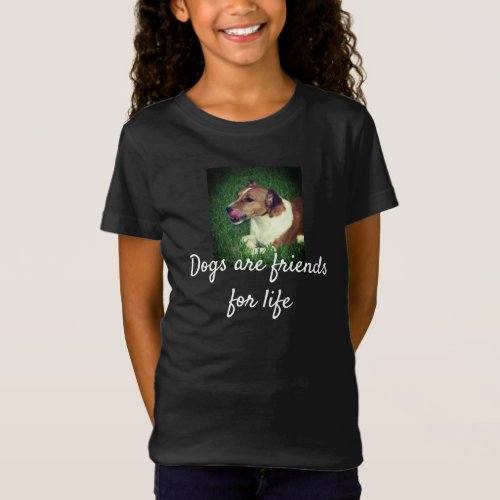 Dogs friends for life kids tee