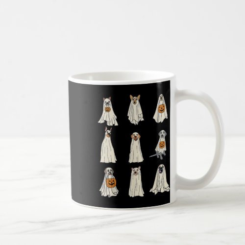 Dogs Ghost Cute Dogs Dressed As Ghost Funny Hallow Coffee Mug