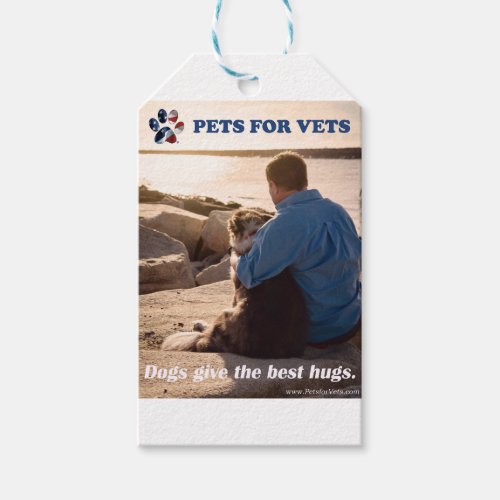 Dogs give the best hugs gift tags