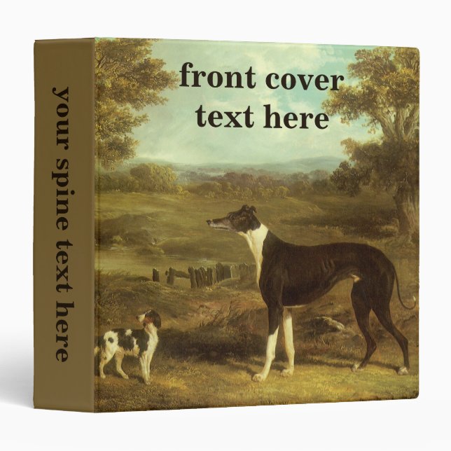 Dogs, Greyhound and Spaniel, Doctor Fop by Herring 3 Ring Binder (Front/Spine)
