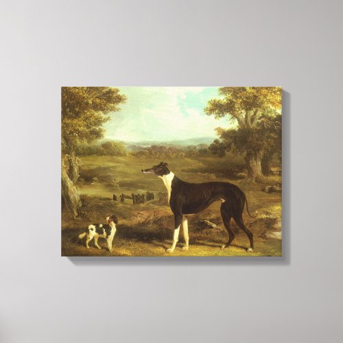 Dogs Greyhound and Spaniel Doctor Fop by Herring Canvas Print