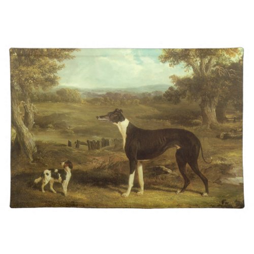 Dogs Greyhound and Spaniel Doctor Fop by Herring Cloth Placemat