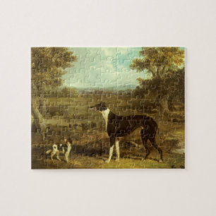 Dogs, Greyhound and Spaniel, Doctor Fop by Herring Jigsaw Puzzle