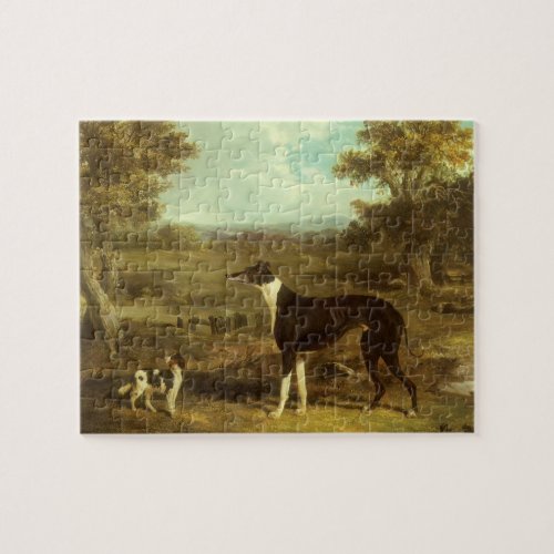 Dogs Greyhound and Spaniel Doctor Fop by Herring Jigsaw Puzzle