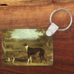 Dogs, Greyhound and Spaniel, Doctor Fop by Herring Keychain