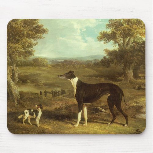 Dogs Greyhound and Spaniel Doctor Fop by Herring Mouse Pad