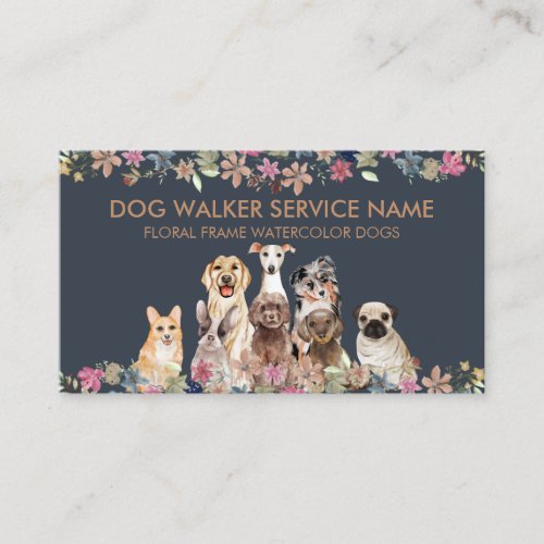 Dogs Greyhound Poodle Aussie Pug Corgi Yorkie Business Card