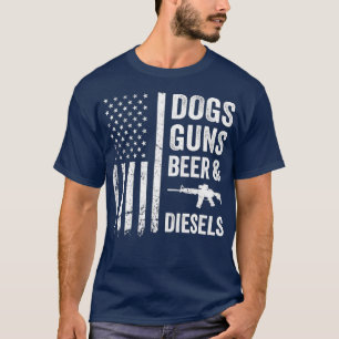 DOGS GUNS BEER DIESELS Diesel Truck Mechanic T-Shirt