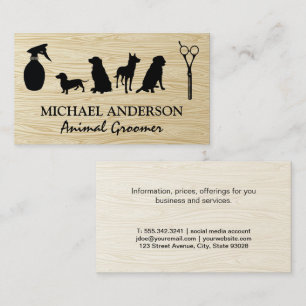 Dogs   Hair Spray   Scissors   Groomer Business Card