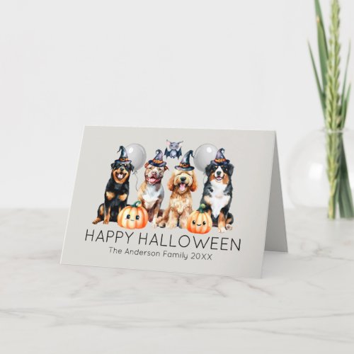 Dogs Happy Halloween Holiday Card