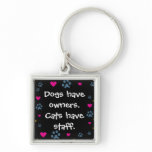 Dogs Have Owners-Cats Have Staff Keychain