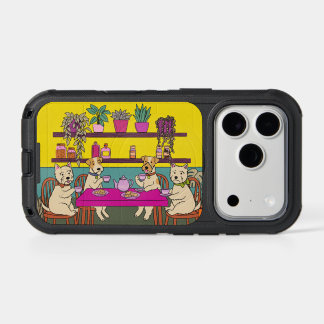 Dogs having afternoon tea iPhone 17 pro case