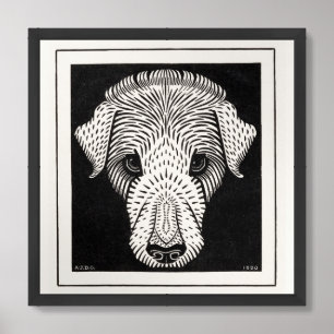 Dog's Head (1920) by Julie de Graag Framed Art
