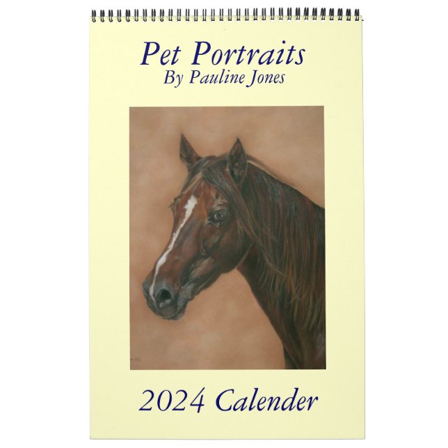 dogs horses and donky pet portraits 2024 calendar (Cover)