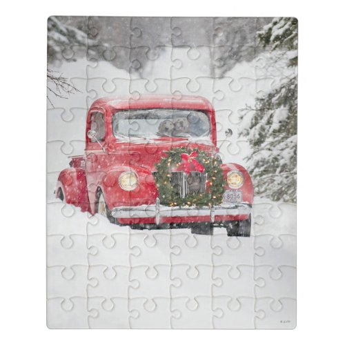 Dogs in a Truck Jigsaw Puzzle