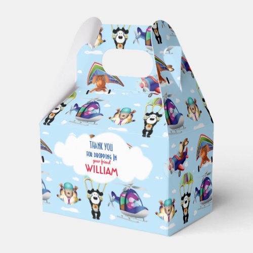 Dogs In Aviation Kids Party Favor Boxes