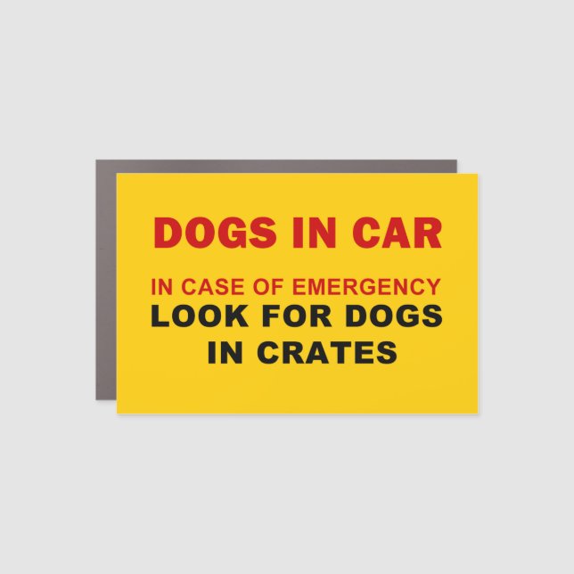 Dogs in Car Rectangle Magnet 6" x 4" (Front)