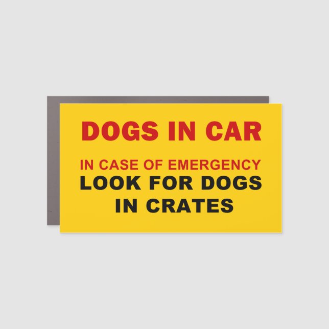 Dogs in Car Rectangle Magnet 7"x 12" (Front)