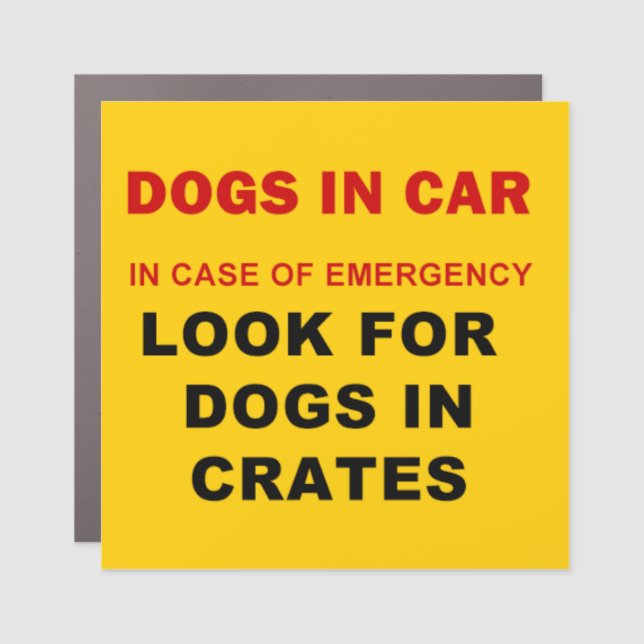 Dogs In Car Square 3" x 3" Car Magnet (Front)