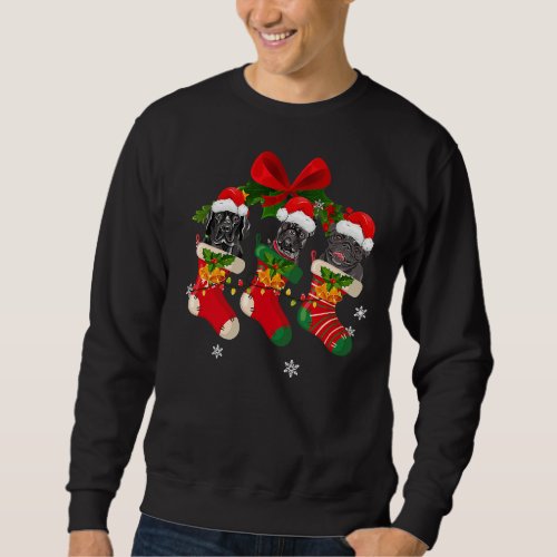 Dogs In Christmas Socks Pit Bull Sweatshirt