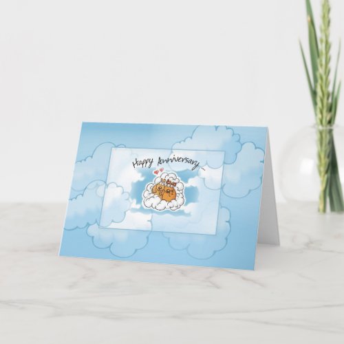 Dogs in Clouds Anniversary Card