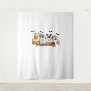 Dogs in Ghost Costumes Halloween Classic T-Shirt Tapestry