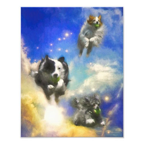 DOGS IN HEAVEN BALL PATROL PHOTO PRINT