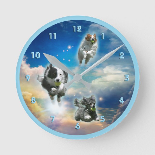 DOGS IN HEAVEN BALL PATROL ROUND CLOCK (Front)