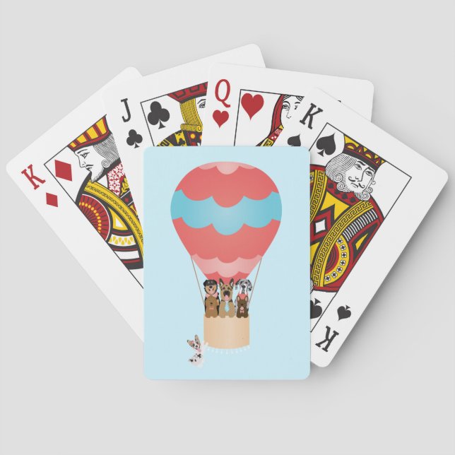 Dogs In Hot Air Balloon Poker Cards (Back)