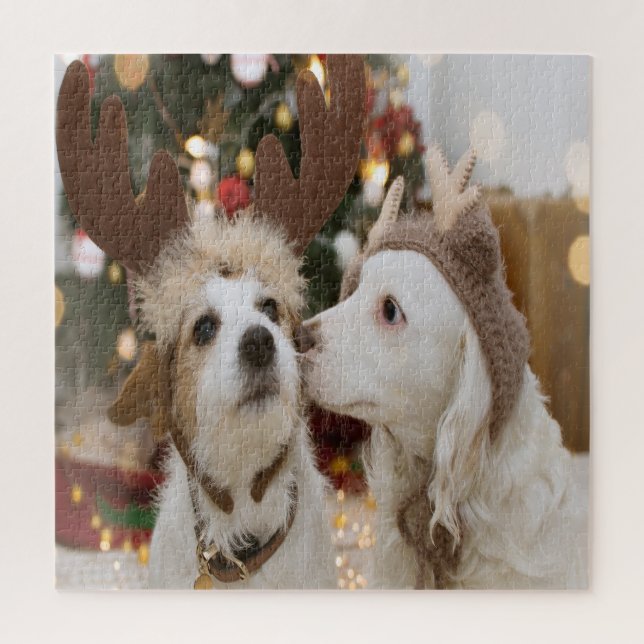 Dogs In Love Holiday Jigsaw Puzzle (Vertical)