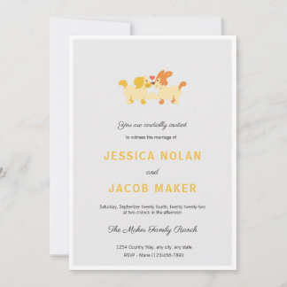 Dogs in Love Wedding Invitation