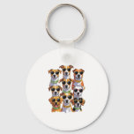 Dogs in sunglasses Paws Hydrated Keychain