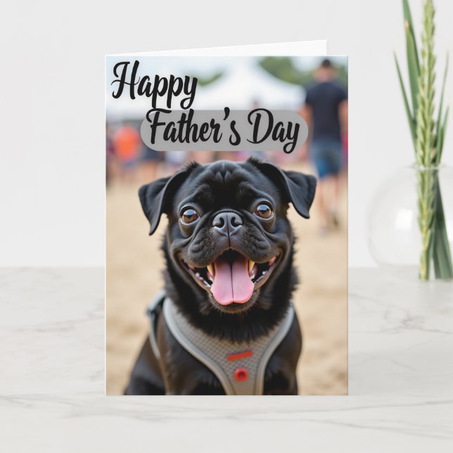 Dogs Joyful Fathers Day Scene Card (Front)