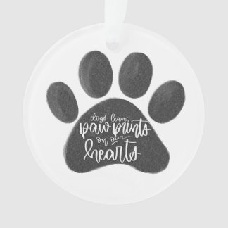 Dogs Leave Paw Prints on Our Hearts Ornament
