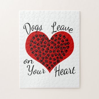 Dogs Leave Paw Prints On Your Heart - Dog Puzzle by xgdesignsnyc at Zazzle