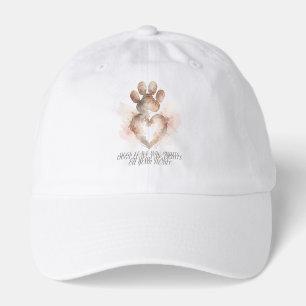 Dogs Leave Paw Prints Watercolor Hat