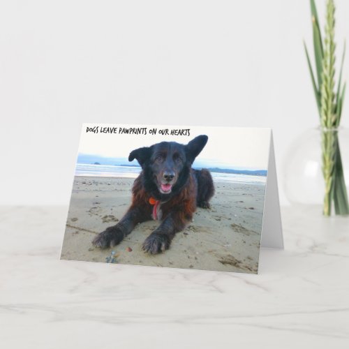 Dogs Leave PawPrints _ Dog Greeting Card