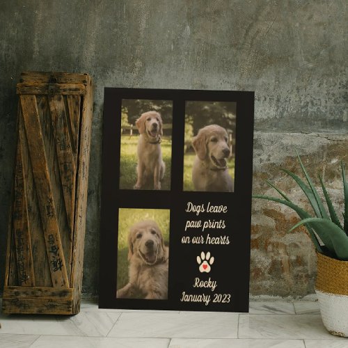 Dogs Leave Pawprints  Dog Memorial Photo Collage Acrylic Print