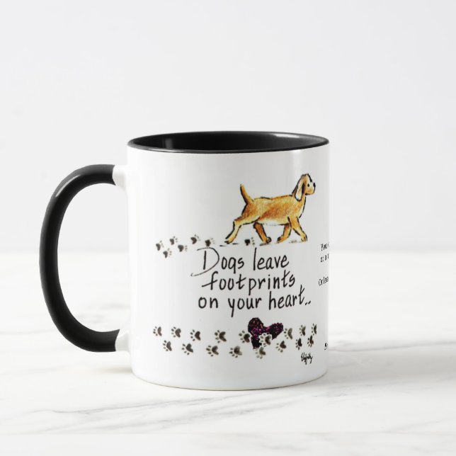 Dogs Leave Pawprints on our Hearts Mug (Left)