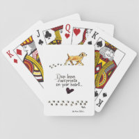 Dogs Leave Pawprints on our Hearts Playing Cards