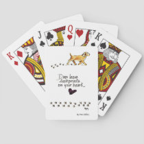 Dogs Leave Pawprints on our Hearts Poker Cards