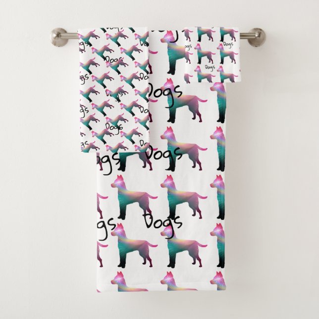 Dogs Logo Bath Towel Set  (Insitu)