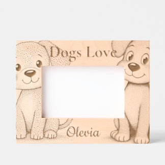 Dogs Love Engraved Frames