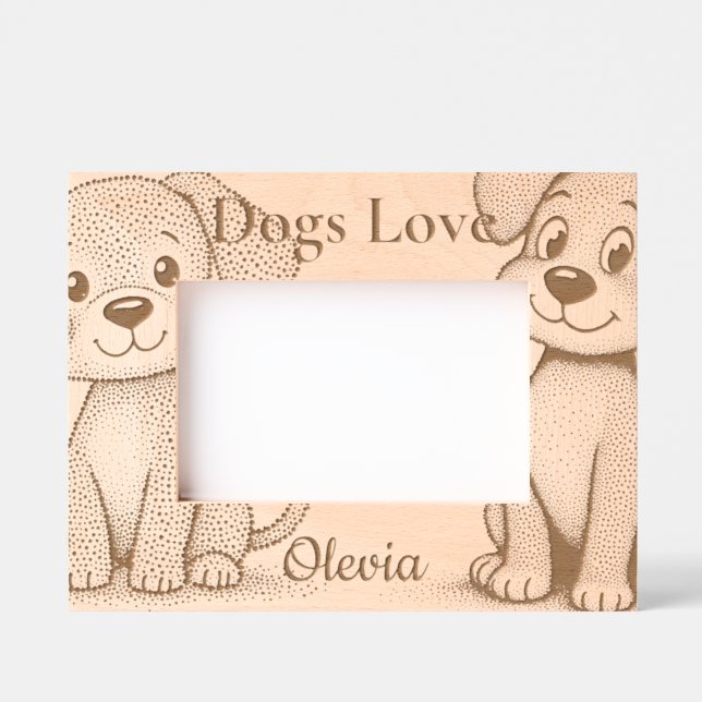 Dogs Love Engraved Frames (Front)