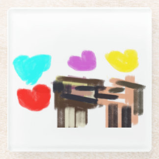 Dogs  lover joy glass coaster