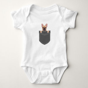 Dogs Lovers French Bulldog In My Pocket Apparel Baby Bodysuit