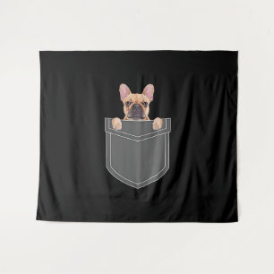 Dogs Lovers French Bulldog In My Pocket Apparel Tapestry
