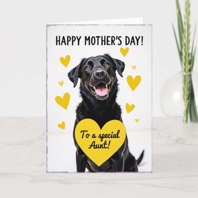 Dogs Loving Aunt Mothers Day Card (Front)