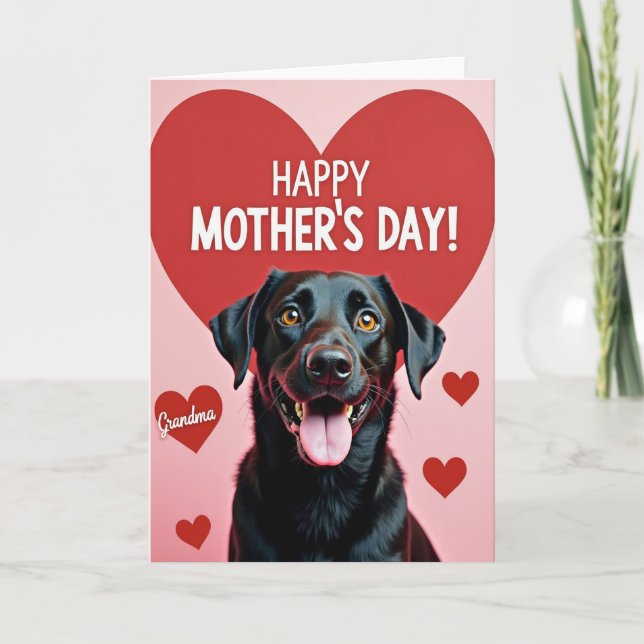 Dogs Loving Mothers Day Card (Front)