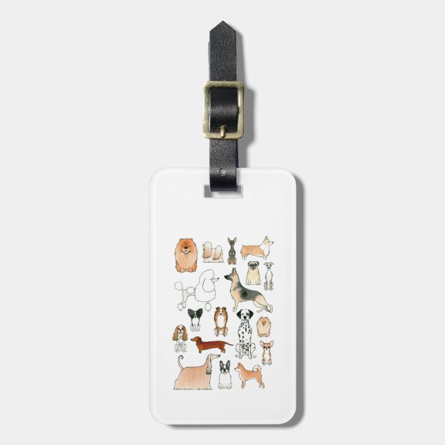 Dogs Luggage Tag (Front Vertical)